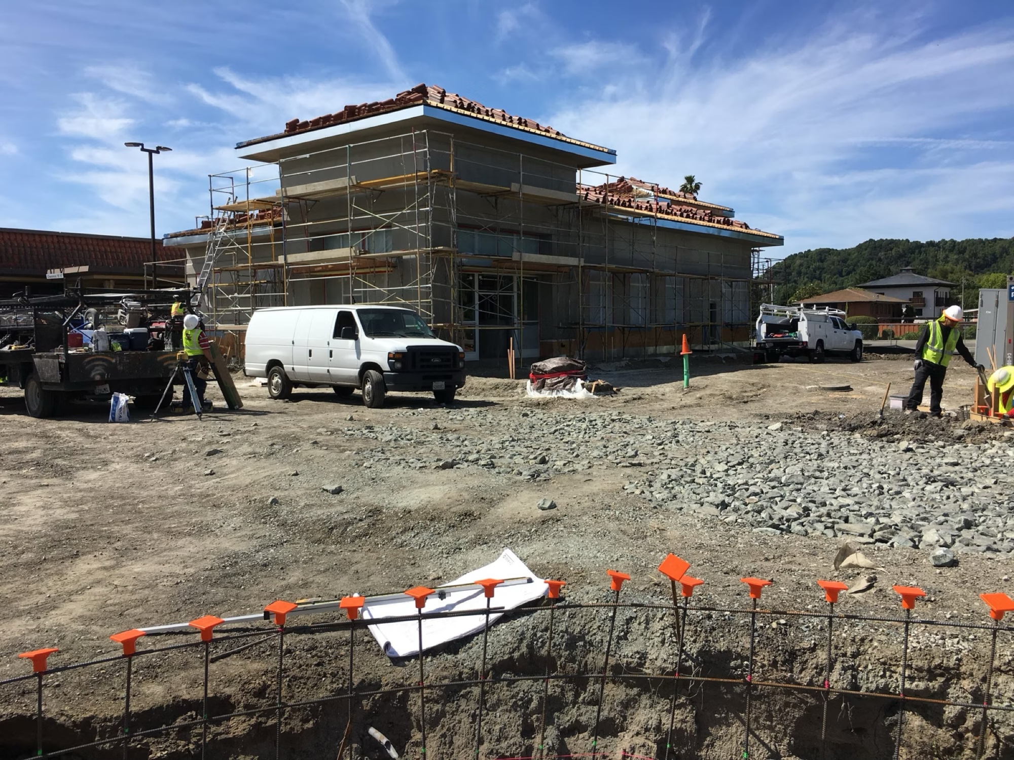 RESCOM electrical project at an active California construction site