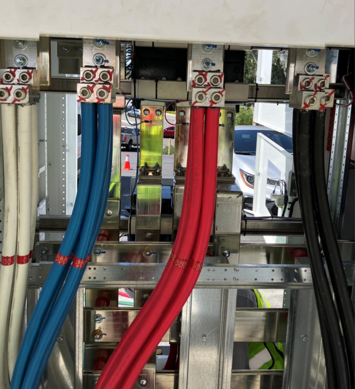 Color-coded electrical service conductors