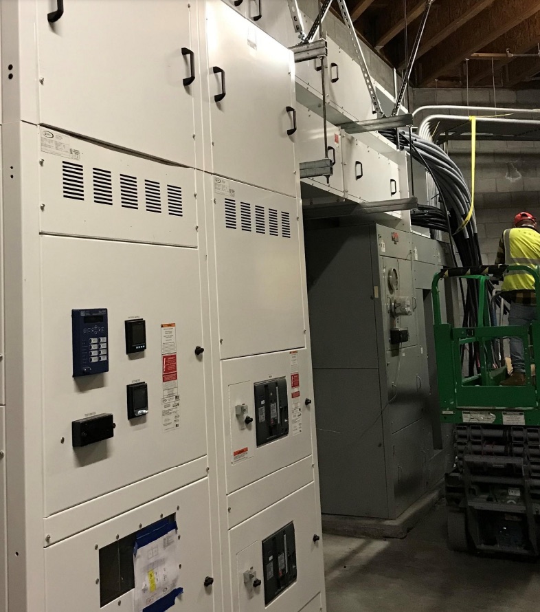 Completed motor control center installation